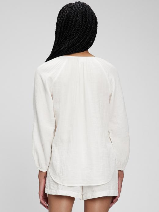 Kadın Beyaz Kayık Yaka Uzun Kollu Gömlek