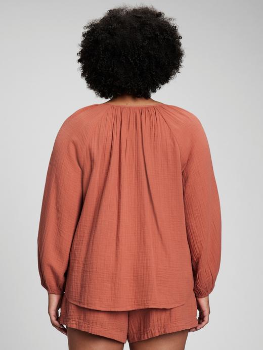 Kadın Kahverengi Kayık Yaka Uzun Kollu Gömlek