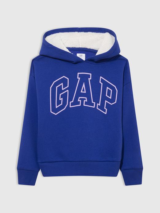 Kız Çocuk Mavi Gap Logo Kapüşonlu Sweatshirt