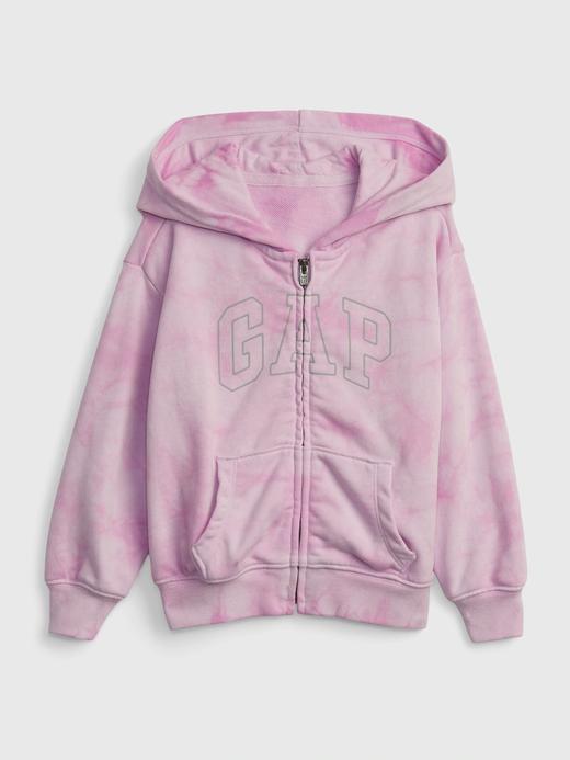 Kız Bebek Mor Gap Logo Kapüşonlu Sweatshirt