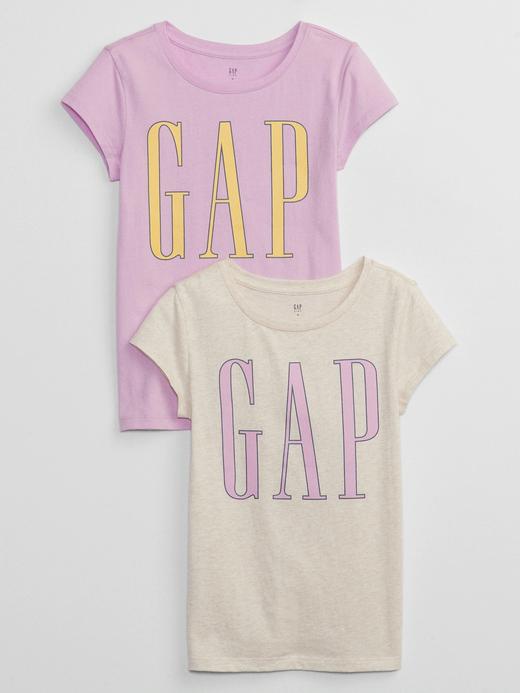 Kız Çocuk Çok Renkli 2'li Gap Logo T-Shirt