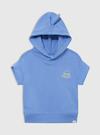 Erkek Bebek Mavi Grafik Baskılı Kapüşonlu Sweatshirt
