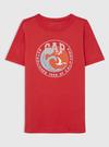 Erkek Çocuk Kırmızı Gap Logo Grafik Baskılı T-Shirt