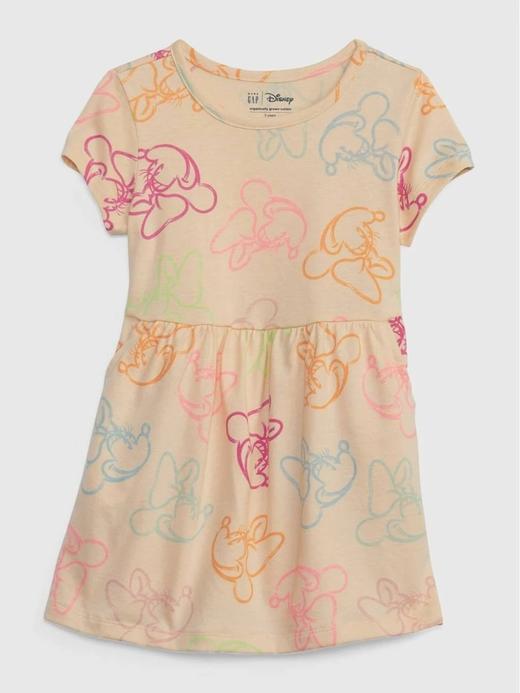 Kız Bebek Pembe Disney Minnie Mouse Grafik Baskılı Elbise