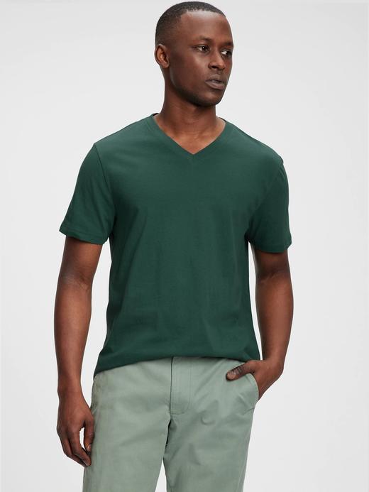 Erkek Yeşil Everyday V Yaka T-Shirt