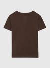 Erkek Bebek Kahverengi %100 Organik Pamuk Grafik Baskılı T-Shirt