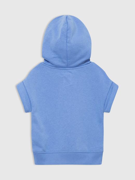 Erkek Bebek Mavi Grafik Baskılı Kapüşonlu Sweatshirt