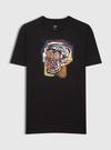 Erkek Siyah GAP X Jean-Michel Basquiat Grafik Baskılı T-Shirt