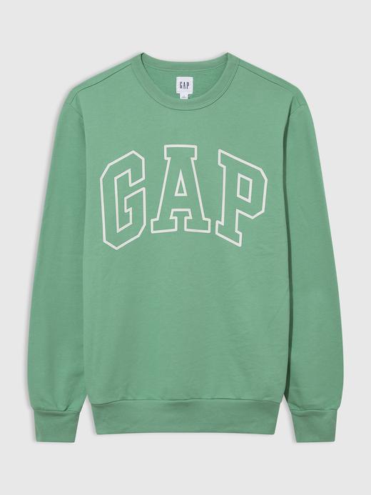 Erkek Yeşil Gap Logo Bisiklet Yaka Sweatshirt