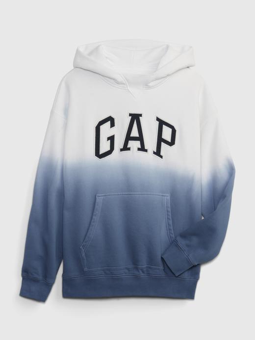 Genç Erkek Mavi Gap Logo Kapüşonlu Sweatshirt