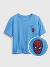 Erkek Bebek Mavi Marvel© Grafik Baskılı Bisiklet Yaka T-Shirt