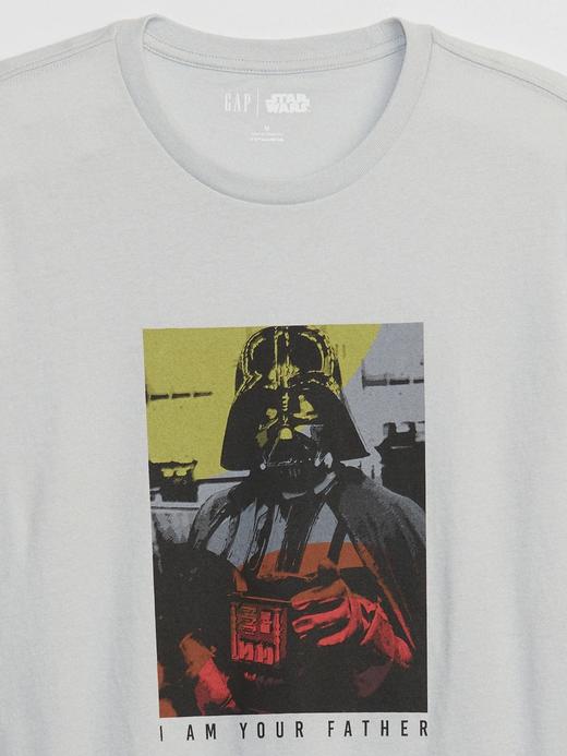 Erkek Açık Gri Star Wars™ Darth Vader Grafik Baskılı T-Shirt
