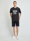 Erkek Siyah %100 Organik Pamuk Gap Logo T-Shirt