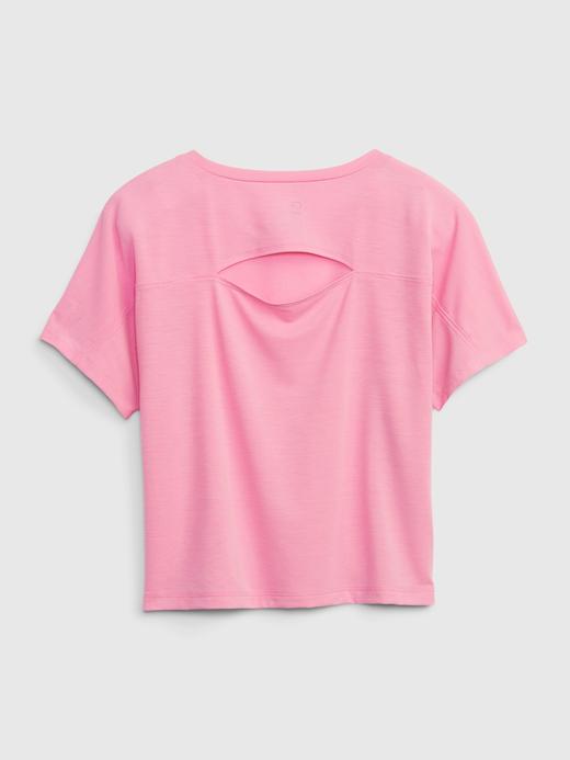 Kız Çocuk Pembe GapFit Geri Dönüştürülmüş Kısa Kollu T-Shirt