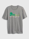 Erkek Gri GAP X Lauren Martin %100 Organik Pamuk Grafik Baskılı T-Shirt