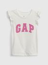 Kız Bebek Beyaz Gap Logo Fırfır Detaylı Atlet