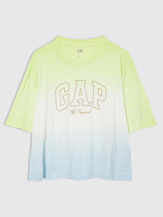 Kadın Çok Renkli %100 Organik Pamuk Gap Logo T-Shirt