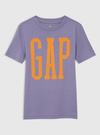 Erkek Çocuk Mor Gap Logo Bisiklet Yaka T-Shirt