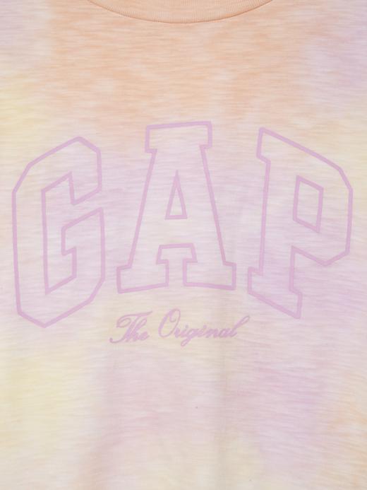 Kadın Turuncu Batik %100 Organik Pamuk Gap Logo T-Shirt