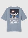 Erkek Çocuk Açık Mavi NASA Grafik Baskılı T-Shirt