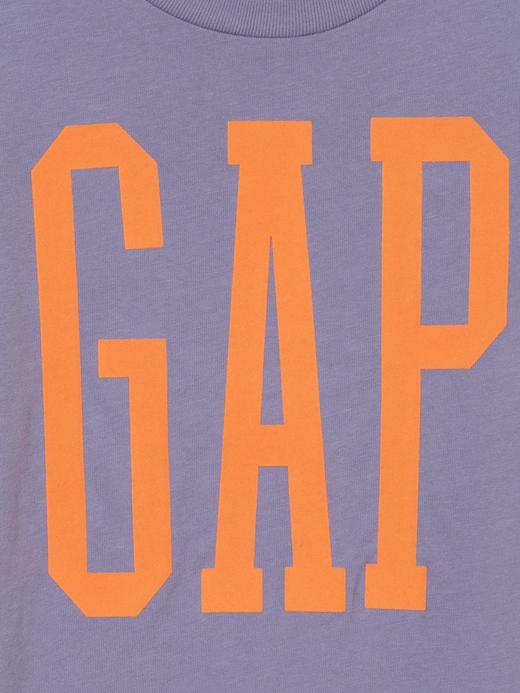 Erkek Çocuk Mor Gap Logo Bisiklet Yaka T-Shirt