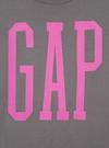 Erkek Çocuk Gri Gap Logo Bisiklet Yaka T-Shirt