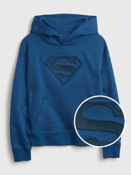 Erkek Çocuk Mavi DC™ Grafik Baskılı Kapüşonlu Sweatshirt
