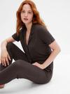 Kadın Kahverengi Tencel Modal™ Pijama Üstü