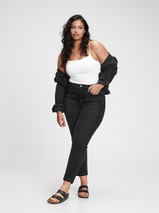 Kadın Siyah High Rise Vintage Slim Washwell™ Jean Pantolon