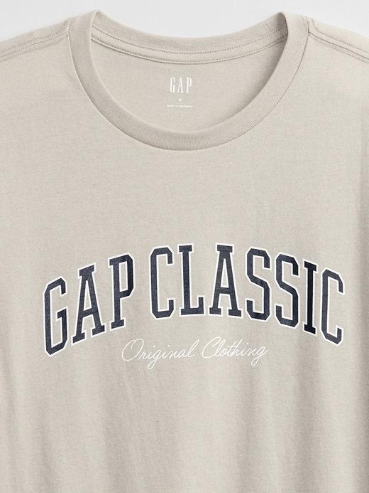 Erkek Bej Gap Logo Kısa Kollu T-Shirt
