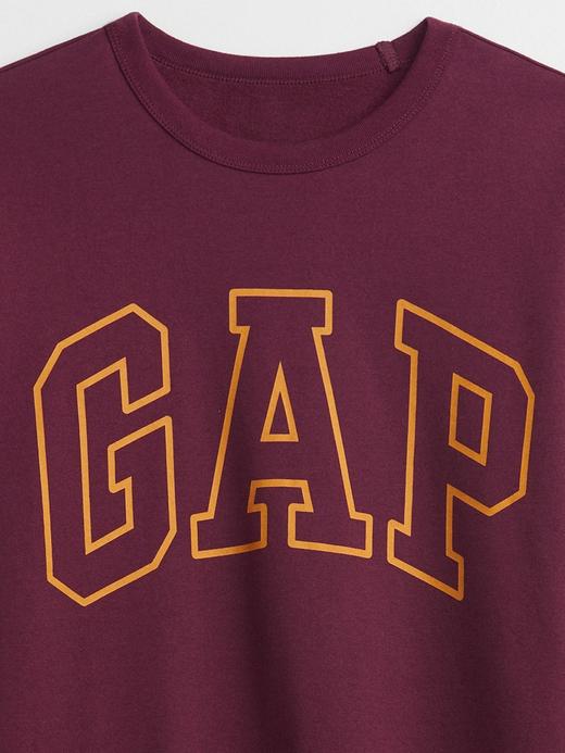 Erkek Siyah Gap Logo Bisiklet Yaka Sweatshirt