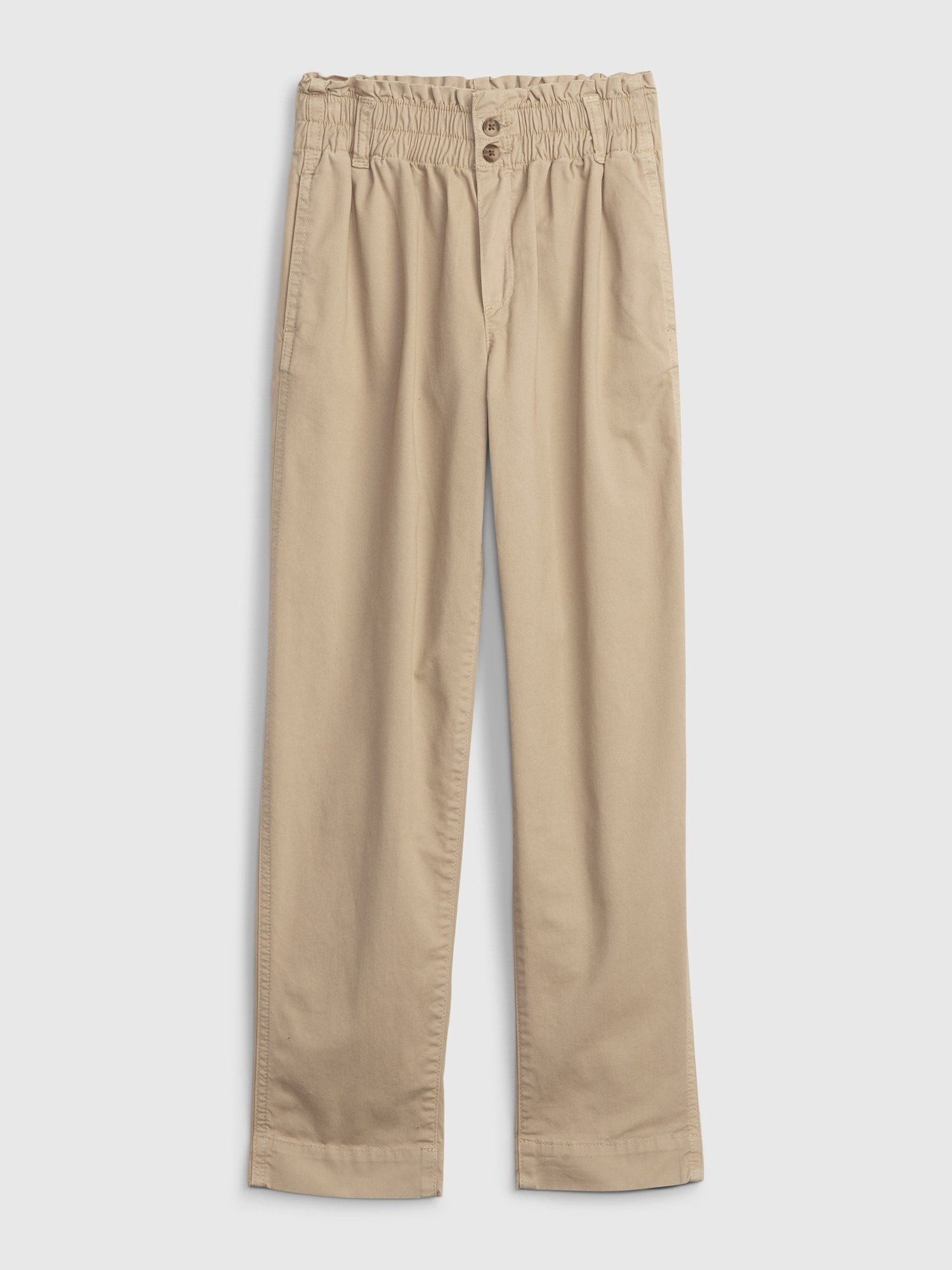Gap Smocked Washwell™ Khaki Pantolon. 1