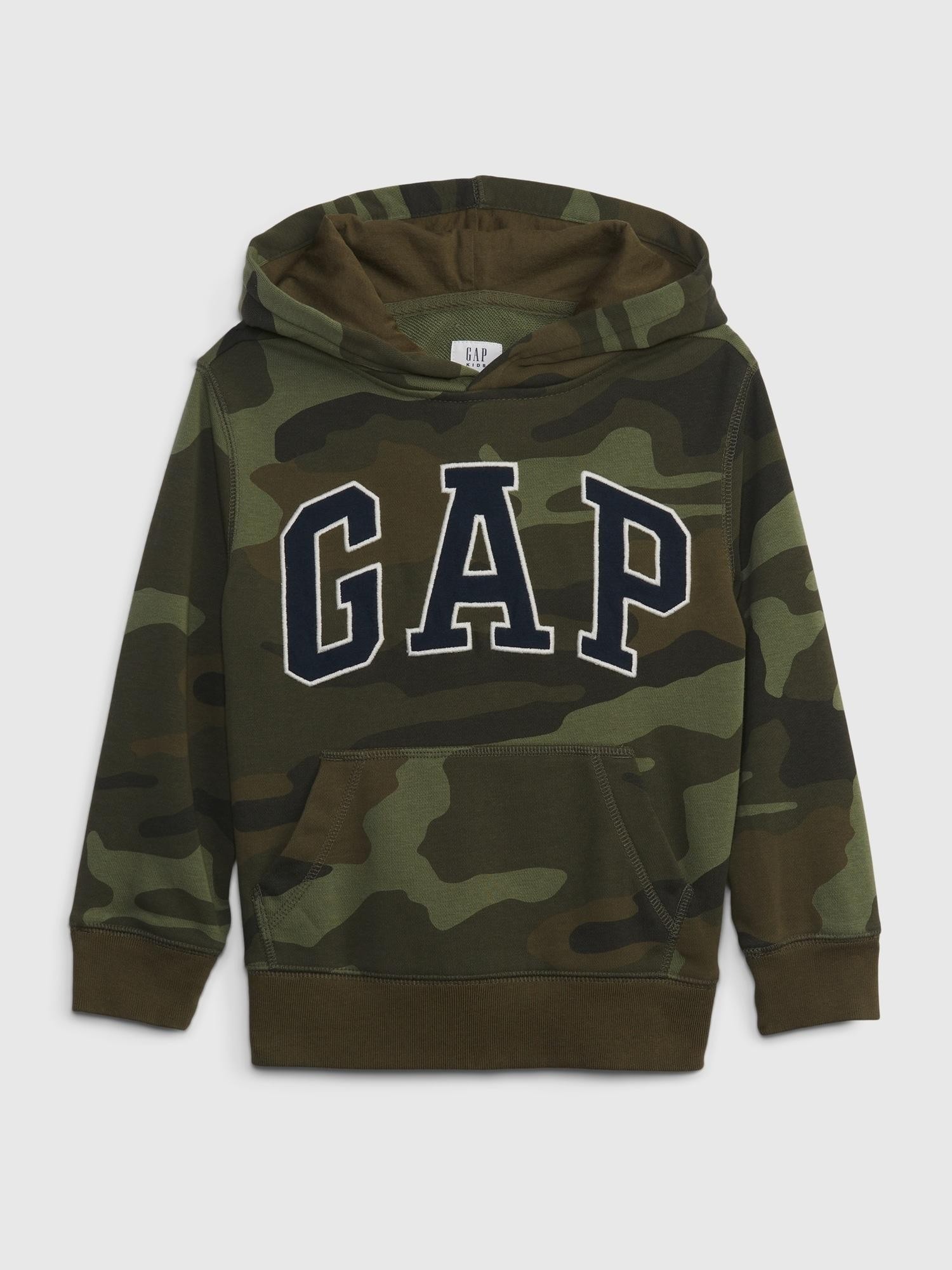 Gap Gap Logo Kamuflaj Desenli Havlu Kumaşı Sweatshirt. 1