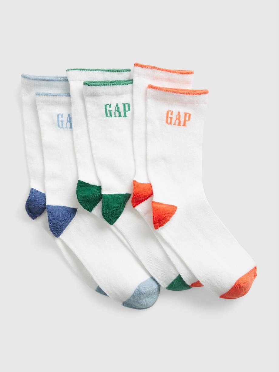 Gap Gap Logo Crew 3&#39;lü Çorap Seti. 1