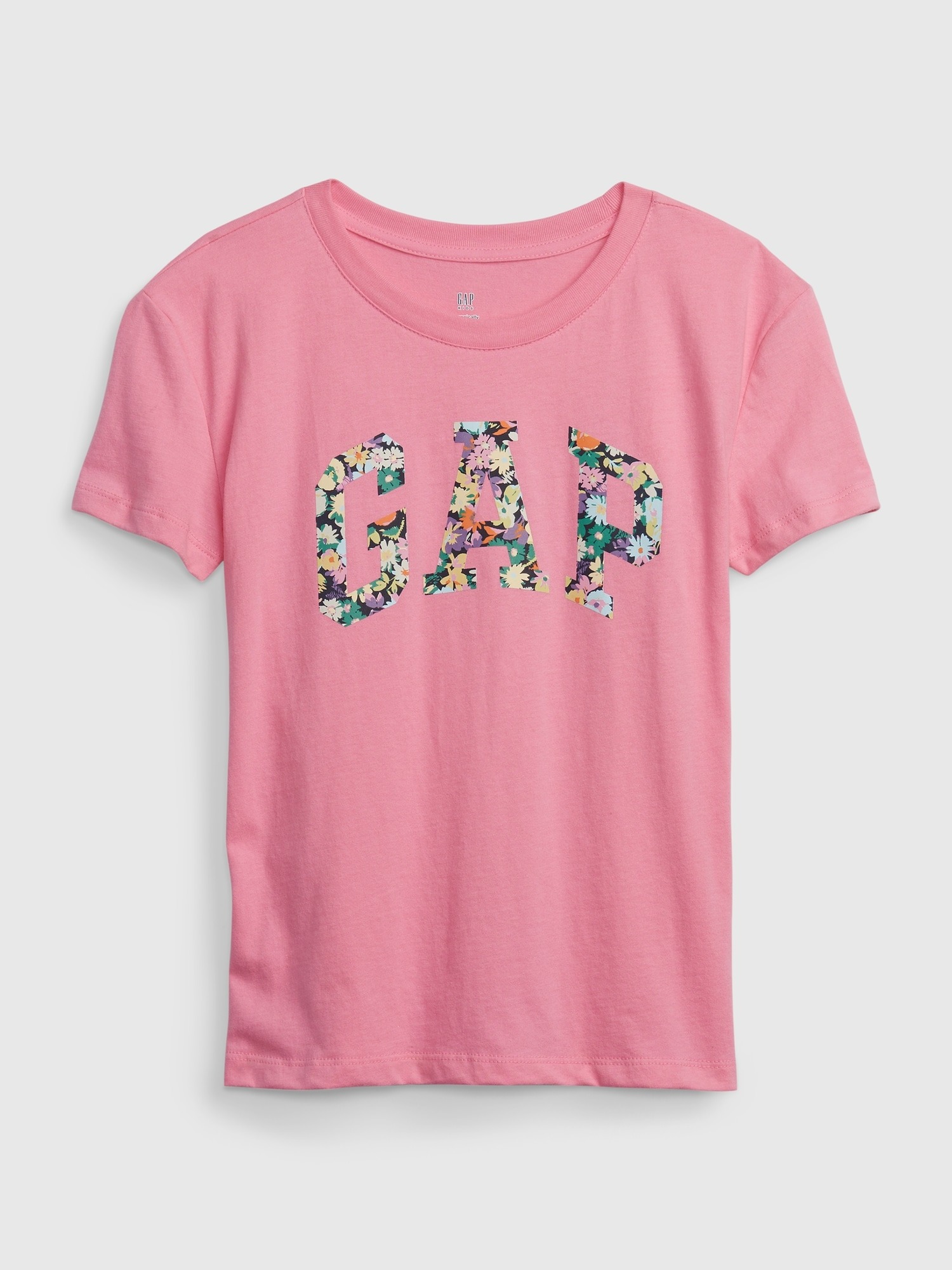 Gap %100 Organik Pamuk Çiçek Baskılı Gap Logo T-Shirt. 1
