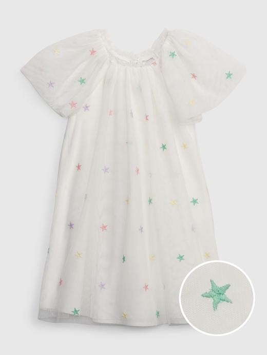 Kız Bebek |
                
              
                
              
              Kırık Beyaz Yıldız Desenli Tül Elbise GAP