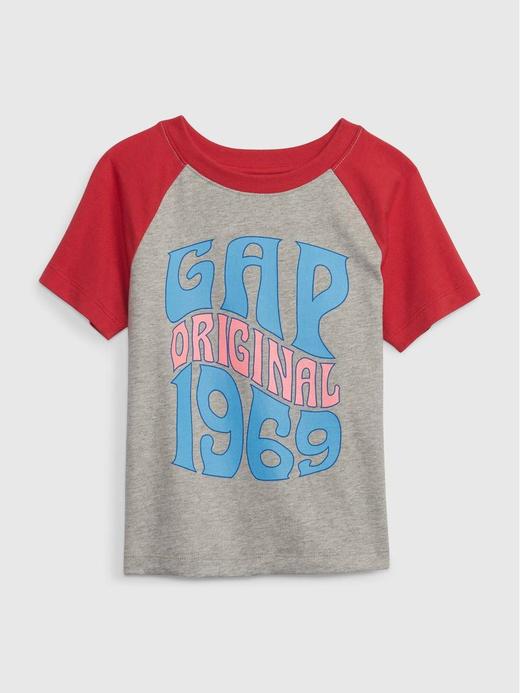 Erkek Bebek | Kırmızı Gap Logo Raglan T-Shirt