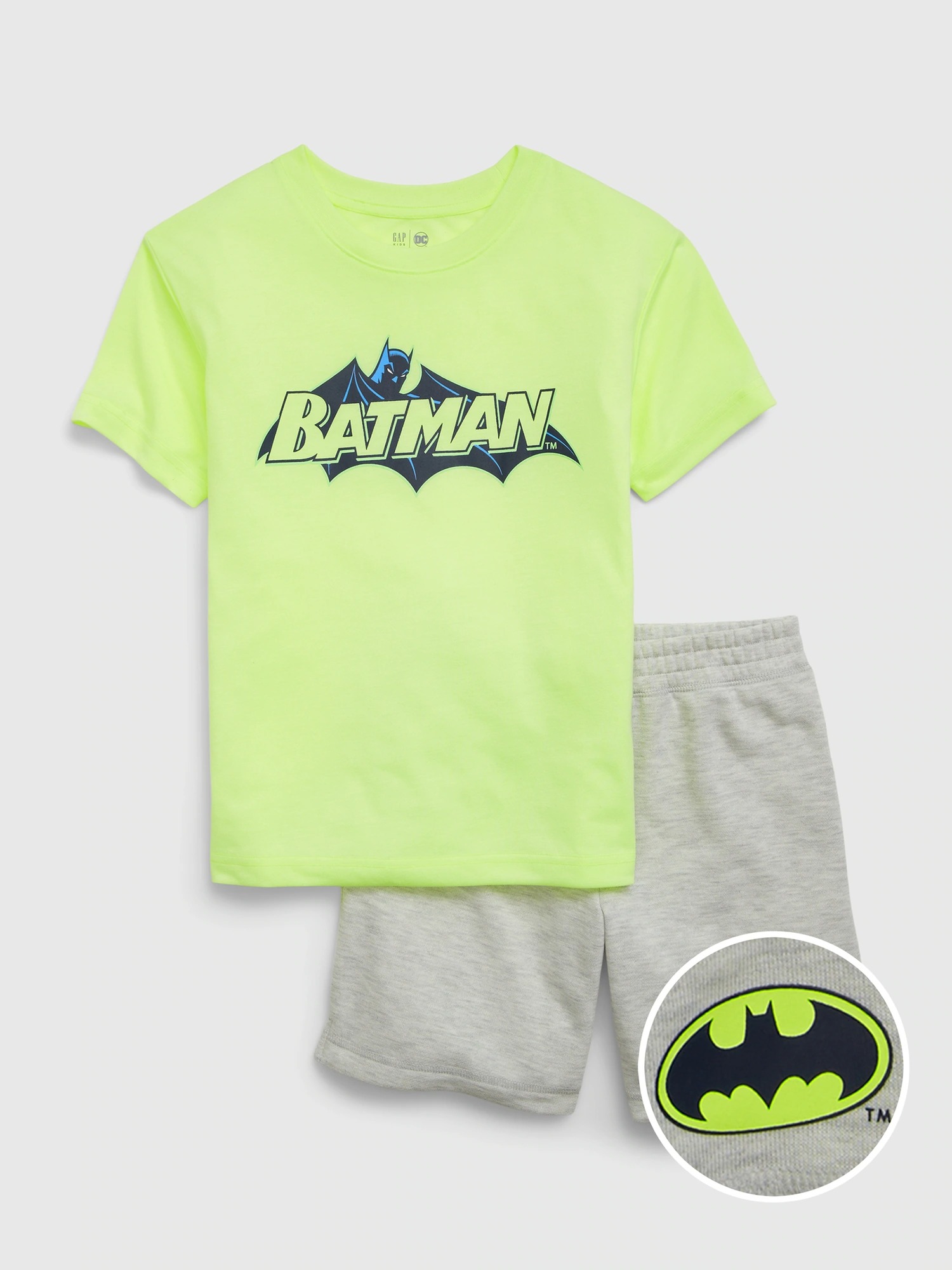 Gap %100 Geri Dönüştürülmüş DC™ Batman Grafikli Pijama Takım. 1