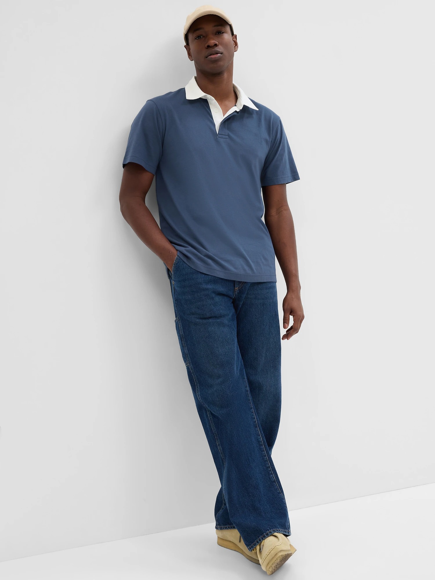 Gap Relaxed Rugby Polo Yaka T-Shirt. 1